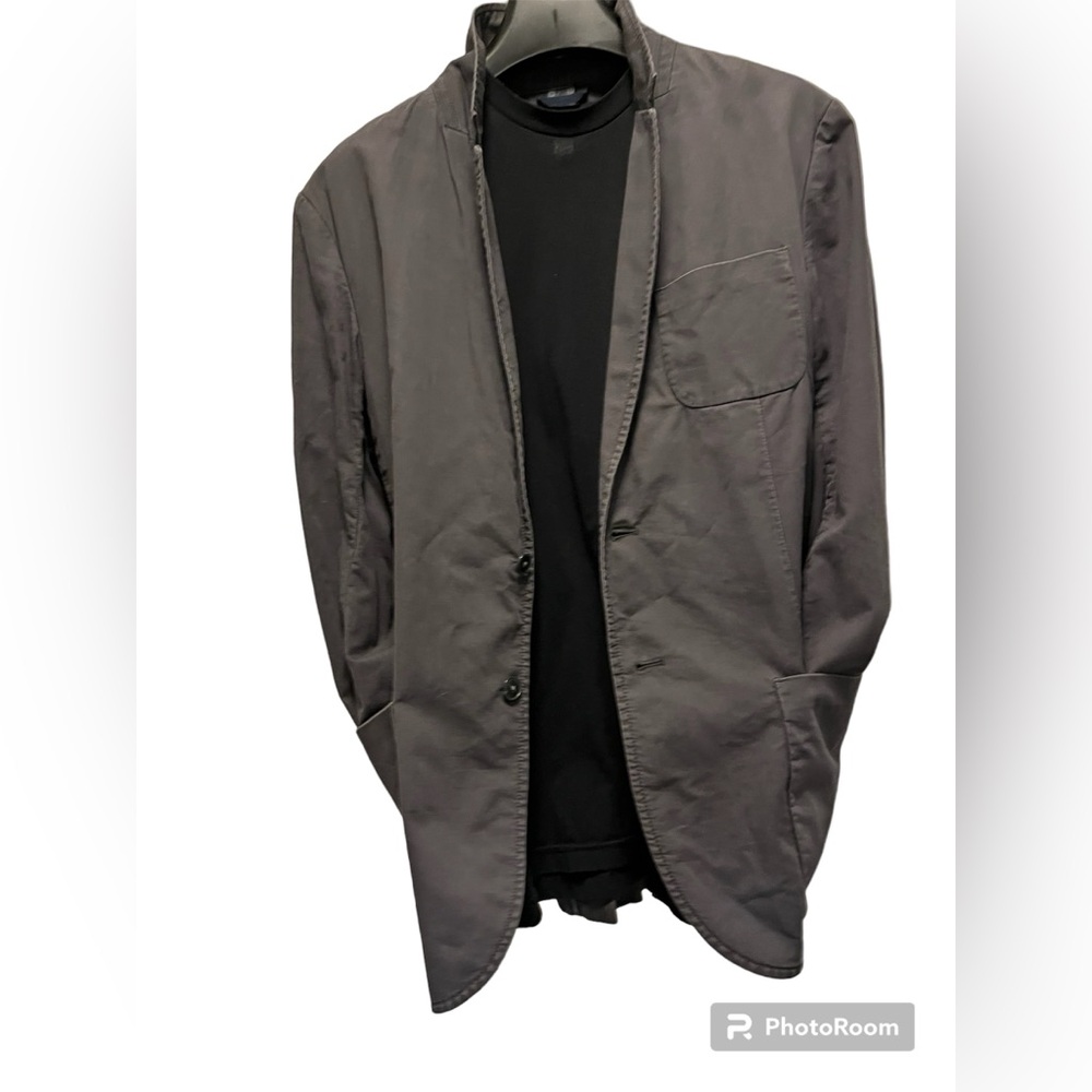 GAP Men’s Dark Grey Vintage Washed Cotton Blazer